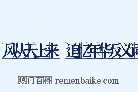 风从天上来·追忆年华反义词是什么意思的图片